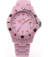 Buy LTD Watch Unisex Plastic 3 Hand Watch With Powder Pink Dial And Strap online