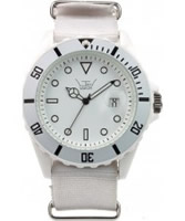 Buy LTD Watch Unisex White Dial And Canvas Strap Watch online