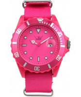 Buy LTD Watch Unisex Shocking Pink Dial And Canvas Strap Watch online