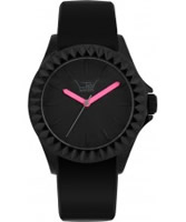 Buy LTD Watch Unisex Limited Edition Black Dial Shocking Pink Hands Rubber Strap Watch online