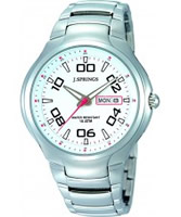 Buy J Springs Mens Urban Active White Steel Contemporary Watch online