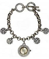 Buy Accessorize Ladies Stone Set Charm Bracelet Watch online