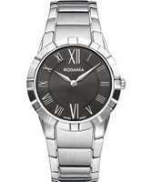 Buy Rodania Swiss Ladies Black and Silver Salina Watch online