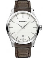 Buy Rodania Swiss Mens Silver and Brown Nolan Watch online