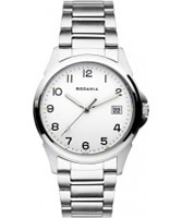 Buy Rodania Mens White and Silver Racine Watch online