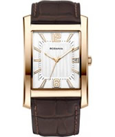 Buy Rodania Mens Rose Gold and Brown Manhattan Watch online