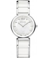 Buy Rodania Swiss Ladies Silver and White VV1 Ceramic Watch online