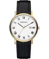 Buy Rodania Mens Gold IP and Black Zola Watch online