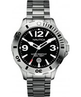 Buy Nautica Mens BFD 101 Black Silver Watch online