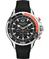 Buy Nautica Mens NST 02 Black Chronograph Watch online