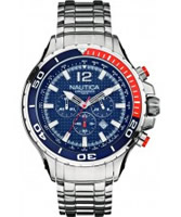 Buy Nautica Mens NST 02 Silver Chronograph Watch online