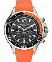 Buy Nautica Mens NST 02 Orange Chronograph Watch online