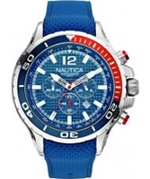 Buy Nautica Mens NST 02 Blue Chronograph Watch online