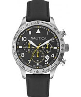 Buy Nautica Mens Black BFD 105 Chronograph Watch online