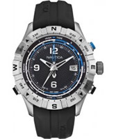 Buy Nautica Mens Black NST 550 Tide Temp Compass Watch online