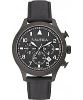 Buy Nautica Mens Black BFD 105 Chronograph Watch online