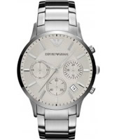 Buy Emporio Armani Mens Silver Renato Multifunction Watch online