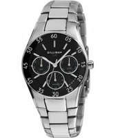 Buy Dilligaf Ladies Steel Black Dial Silver Tone Bracelet Watch online