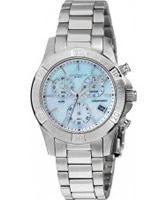 Buy Dilligaf Ladies Steel Chrono Blue Watch online