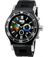 Buy Dilligaf Mens Neon Chrono Black Watch online