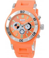 Buy Dilligaf Mens Neon Chronograph Orange Watch online