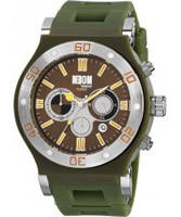 Buy Dilligaf Mens Neon Chronograph Green Watch online