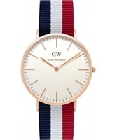 Buy Daniel Wellington Mens Cambridge Rose Multicolour Nato Strap Watch online