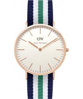 Buy Daniel Wellington Mens Nottingham Rose Multicolour Nato Strap Watch online