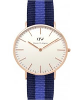 Buy Daniel Wellington Ladies Swansea Rose Black and Blue Nato Strap Watch online