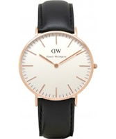 Buy Daniel Wellington Ladies Sheffield Rose Brown Leather Strap Watch online