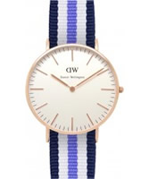 Buy Daniel Wellington Ladies Trinity Rose Multicolour Nato Strap Watch online