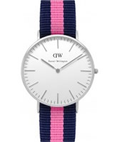 Buy Daniel Wellington Ladies Winchester Silver Pink and Blue Nato Strap Watch online