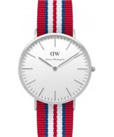 Buy Daniel Wellington Mens Exeter Silver Multicolour Nato Strap Watch online