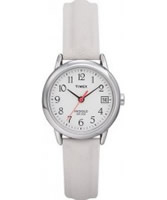 Buy Timex Ladies All White Leather Strap Watch online