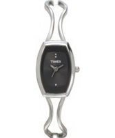 Buy Timex Ladies Black Dial Silver Bracelet Watch online