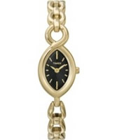 Buy Timex Ladies Elixir Black Dial Gold Tone Watch online