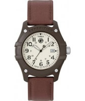 Buy Timex Mens Expedition White Dial Brown Strap Watch online