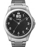 Buy Timex Mens Classic Black Dial Metal Bracelet Watch online