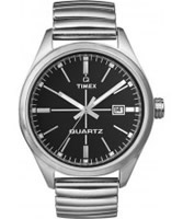 Buy Timex Originals Mens T Series Black Dial Steel Expander Watch online