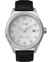 Buy Timex Originals Unisex T Series Pearl Dial Black Strap Watch online