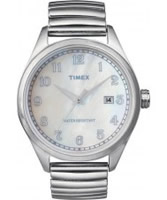 Buy Timex Originals Unisex T Series Pearl Dial Steel Expander Watch online