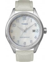 Buy Timex Originals Unisex T Series Pearl Dial Leather Strap Watch online