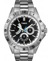 Buy Timex Mens Style Retrograde Black All Steel Watch online