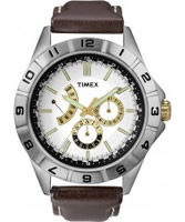 Buy Timex Mens Style Retrograde White All Brown Watch online