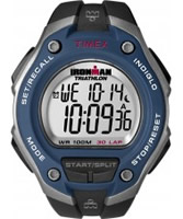 Buy Timex Mens Ironman TRADITIONAL 30-LAP MEGA Blue Silver Watch online