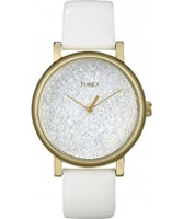 Buy Timex Ladies Classic White Leather Watch with Crystals online