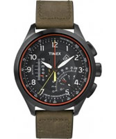 Buy Timex Intelligent Quartz Mens Black and Olive Mns Linear Watch online