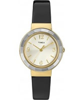 Buy Timex Ladies Faceted Crystal Black Patent Watch online