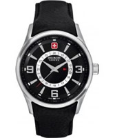 Buy Swiss Military Mens Silver and Black Navalus Watch online