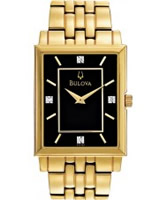Buy Bulova Mens Diamonds Black Gold Watch online